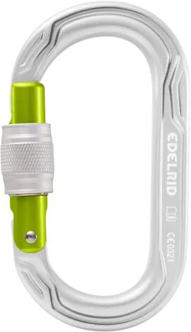 Edelrid Moschettoni oval power 2500 screw ii, moschettone ovale silver