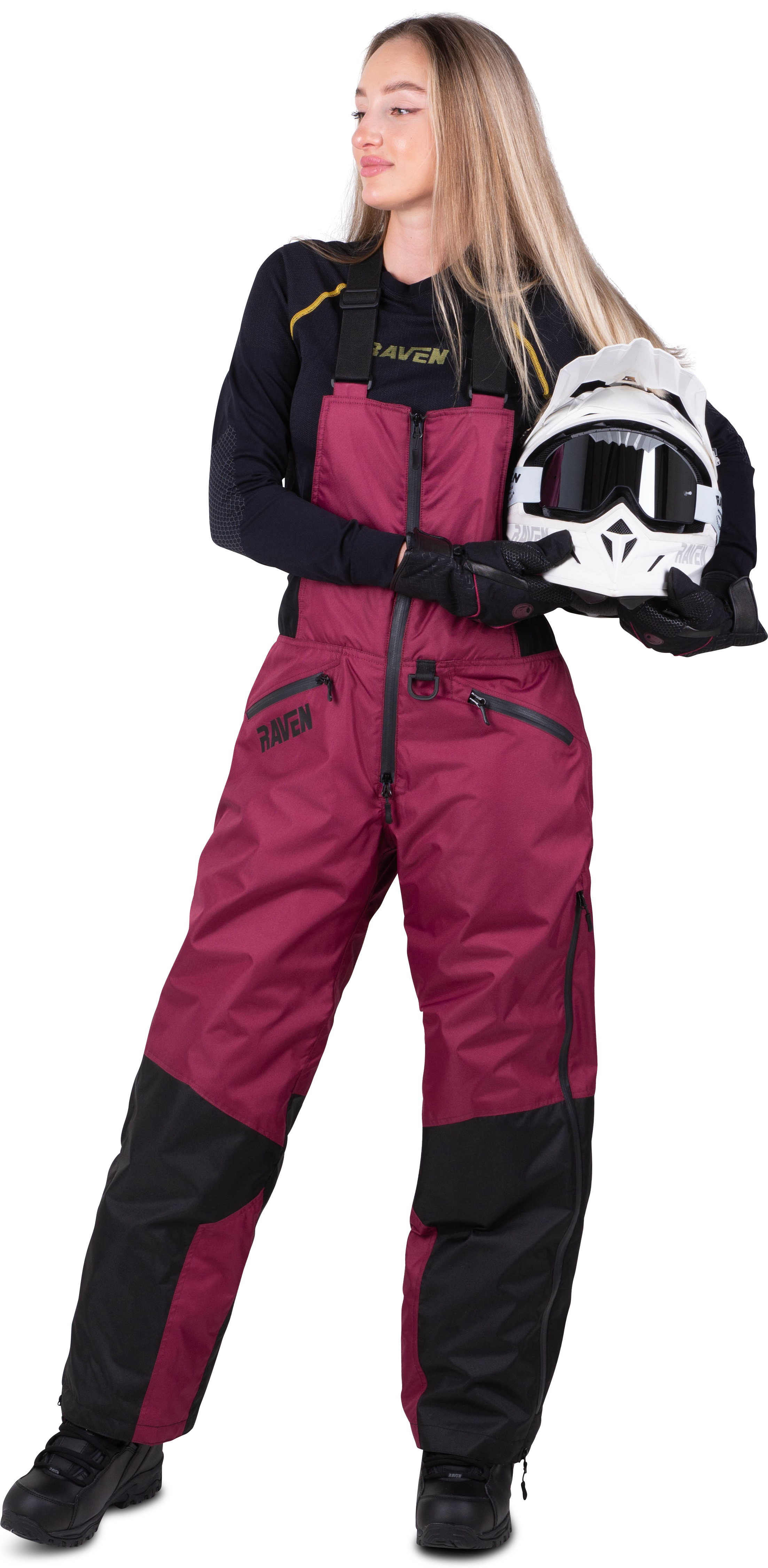 Raven Frontline Pantaloni Donna Nero-Viola