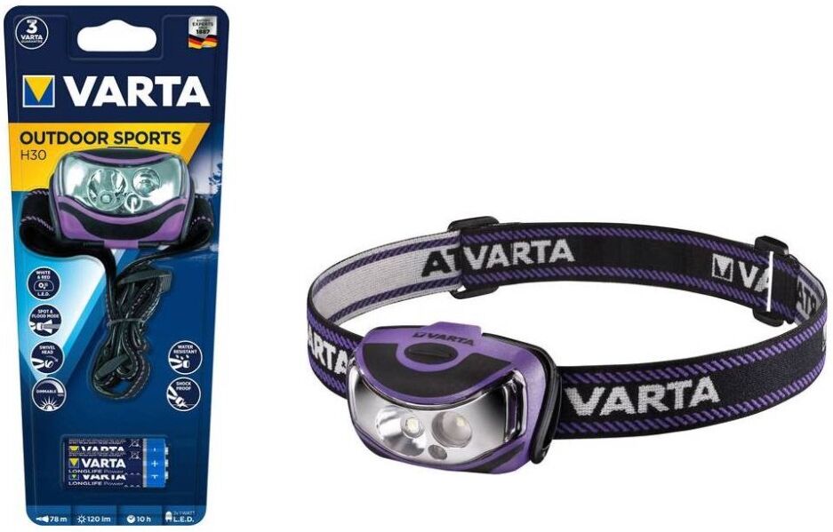 varta torcia frontale outdoor sports h30 18630