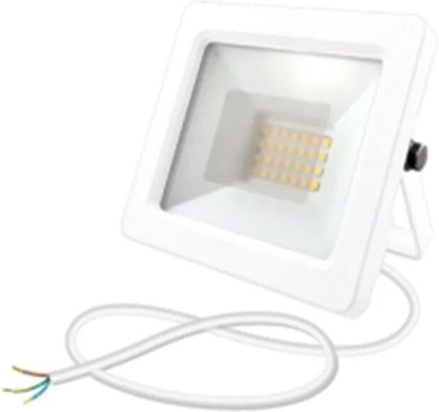 Tecnomat PROIETTORE LED PRISMALUX 20W 1550 lumen CON CAVO H05RN-F 3G1 90 cm BIANCO IP65