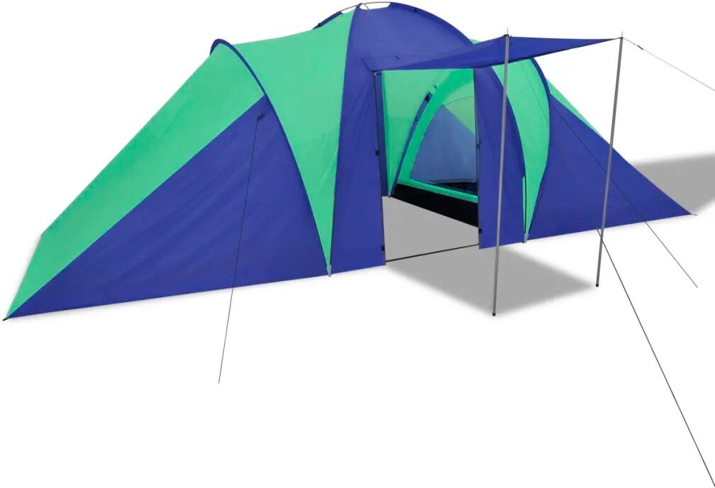 vidaXL Tent 6-persoons blauw/groen