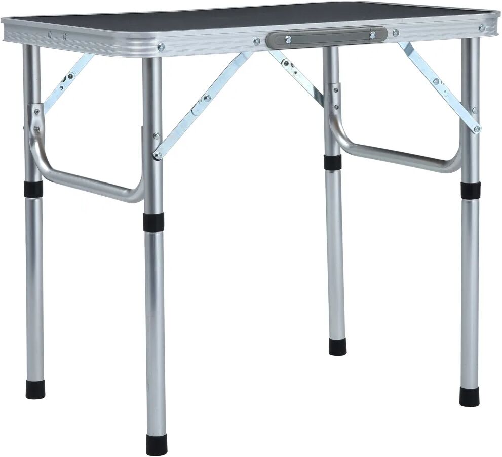 vidaXL Campingtafel inklapbaar 60x45 cm aluminium grijs