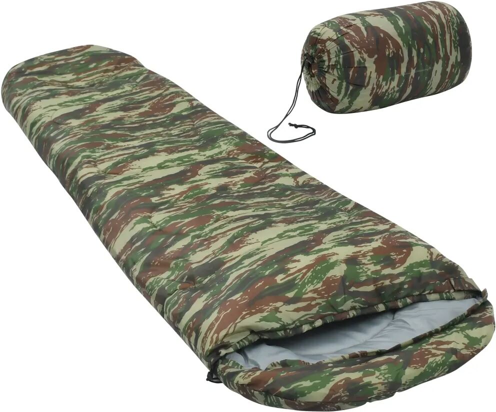 vidaXL Kinderslaapzak mummie lichtgewicht 10 ℃ 670 g camouflage