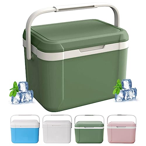 OKESYO 5 l kleine koelbox, passieve koelbox met handvat, auto koelbox voor eten en dranken, thermo tot 24 uur, koelbox voor auto, camping, picknick, BBQ