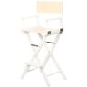 gaoyun-0112 Directeursstoel, make-up kunstenaarsstoel, opvouwbare directeursstoel, draagbare klapstoel, buiten hoge houten klapstoel, picknick, wandel- en campingstoel (kleur: beige)