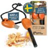 Light My Fire Vuurstarter Vuurstaal Magnesium Feuerstein Swedish Fire Steel Army 12 000 Strikes 2 in 1 Fire Starting Kit & Emergency Whistle Vuursteen voor Outdoor