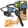 Light My Fire Vuurstarter Vuurstaal Magnesium Feuerstein Swedish Fire Steel Army 12 000 Strikes 2 in 1 Fire Starting Kit & Emergency Whistle Vuursteen voor Outdoor