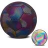 SenhE Reflective Football Light Up Football For Night Time   Luminous Glow Football   Holographic Glowing Reflective Size 5 Football   Football Gifts   (Ball Needs Direct Light To Reflect/Glow)