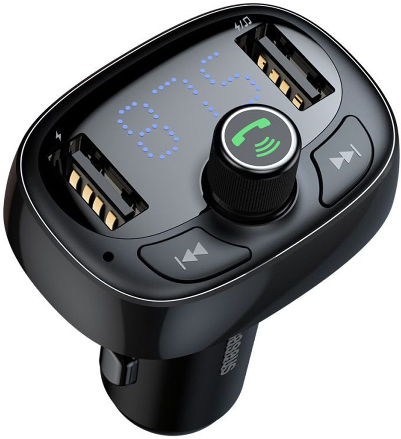 Baseus Car Wireless FM Transmitter Dual USB Charger - Zwart