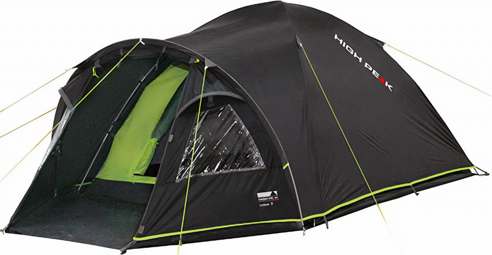 High Peak koepeltent Talos 4.0 330 x 240 cm donkergrijs/groen - Donkergrijs,Groen