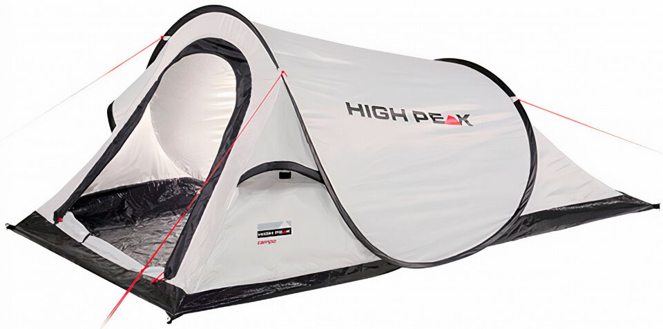 High Peak pop up tent Campo 220 x 120 x 90 cm wit - Wit