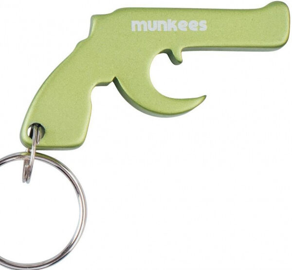 Munkees flesopener Geweer groen staal 5,7 cm - Groen