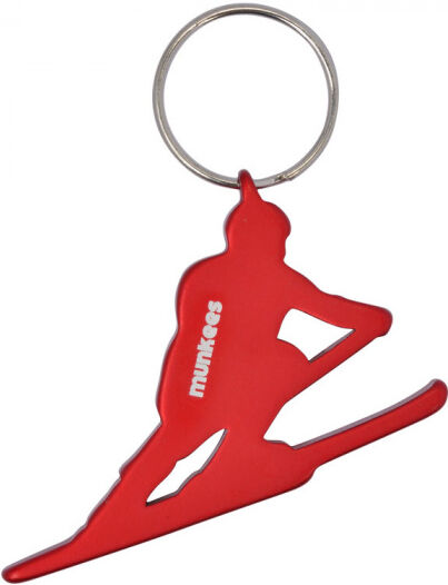 Munkees flesopener Skiër rood staal 4,1 cm - Rood