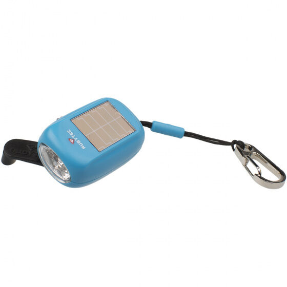 Rubytec mini zaklamp Kao Clip led solar 4,6 cm ABS lichtblauw - Lichtblauw