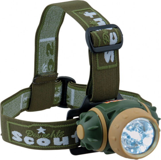 Happy People hoofdlamp led Scout junior 8 x 6,5 cm groen - Groen,Beige