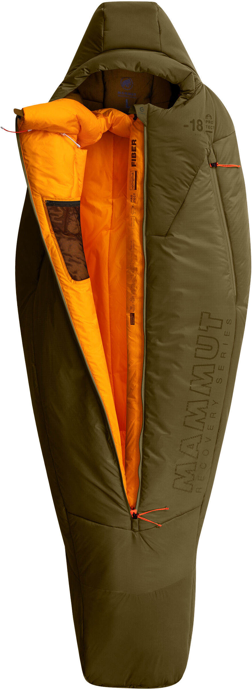 Mammut Protect Fiber Bag -18C sovepose Olive: 2410-02620-4072 XL: 205 cm 2020