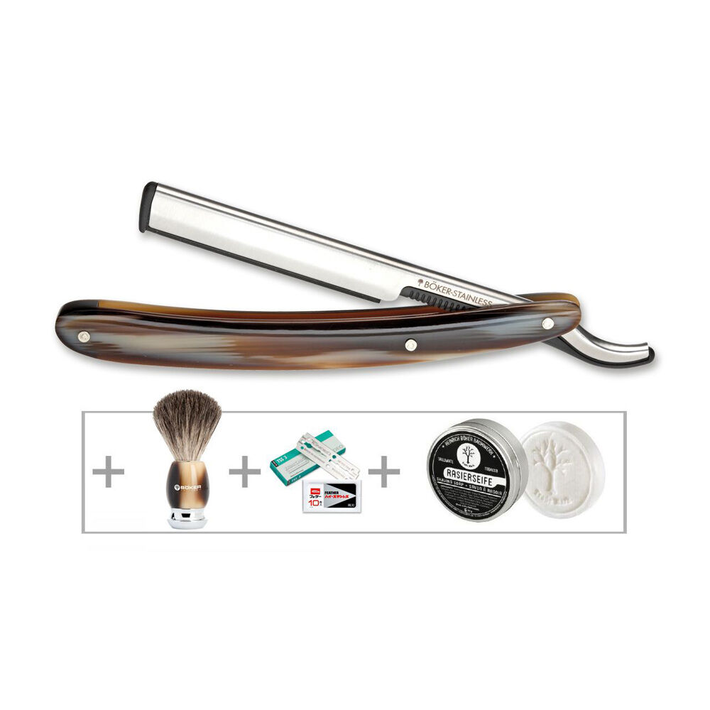 BÃ¶ker Manufaktur Solingen Gift Set Barberette Horn