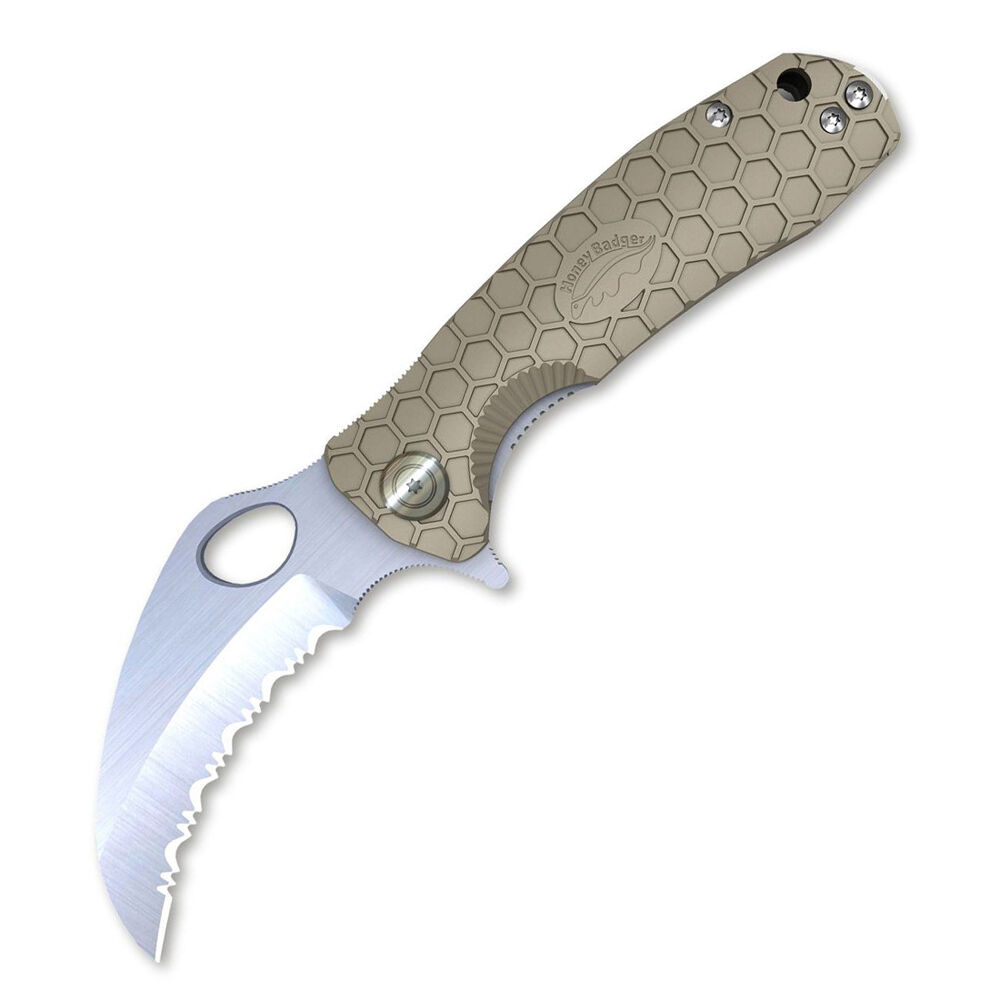 Honey Badger Claw Large Tan Serrated