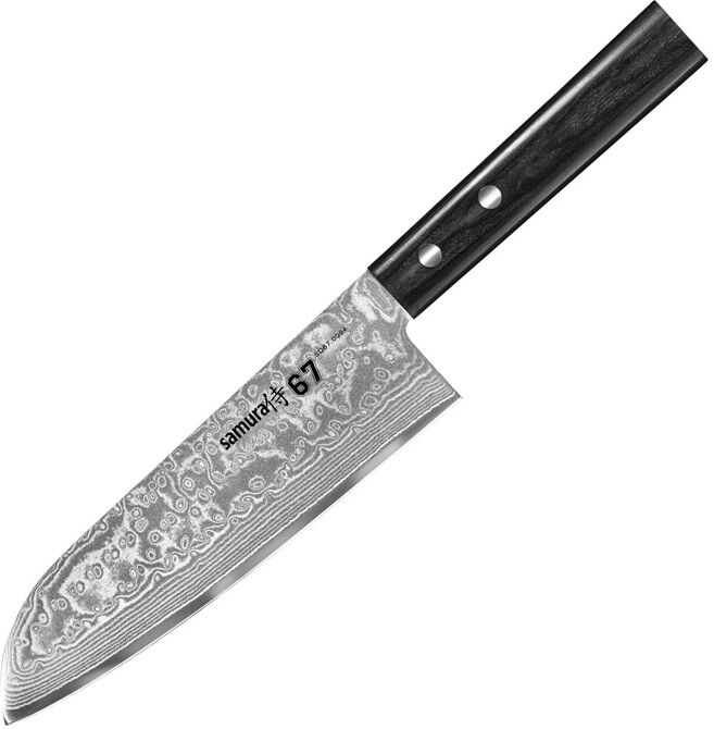 Samura DAMASCUS 67 17.5 cm Santoku hollow ground