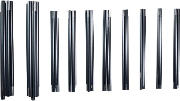 Nordisk Midgard 9.2 Aluminium Pole Set Grå