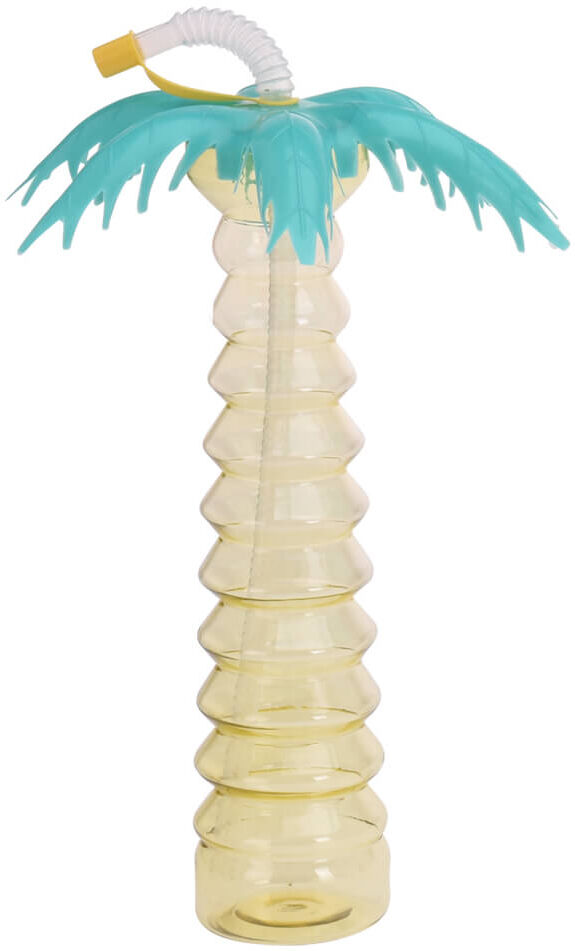 Excellent Houseware Drinking Bottle Palm Tree Yellow 500 ml