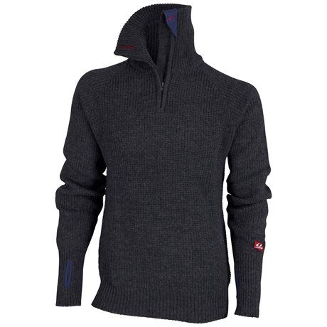 Ulvang Rav Sweater w/zip, Unisex Charcoal Melange  L