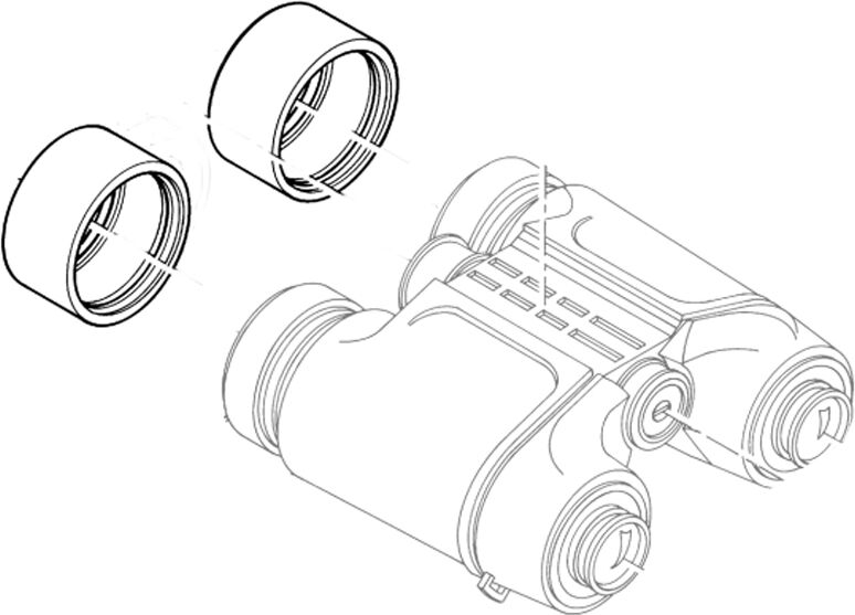 Swarovski gummiarmering for objektivtubus