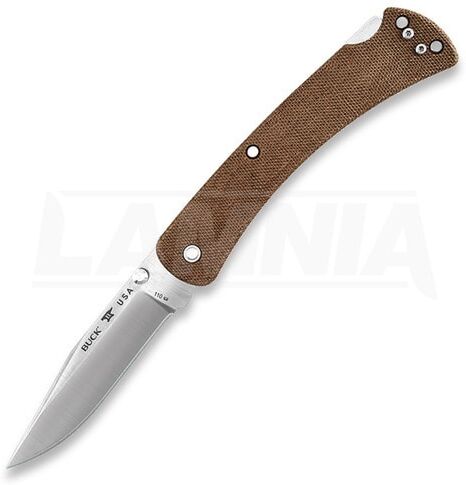 Buck 110 Slim Pro Lockback foldekniv, brun