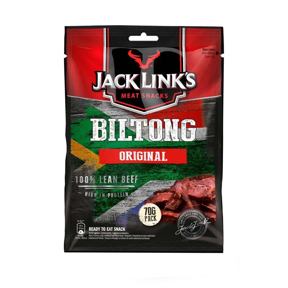 Biltong Jack Links Biltong Original Meat Snacks, 70 gram