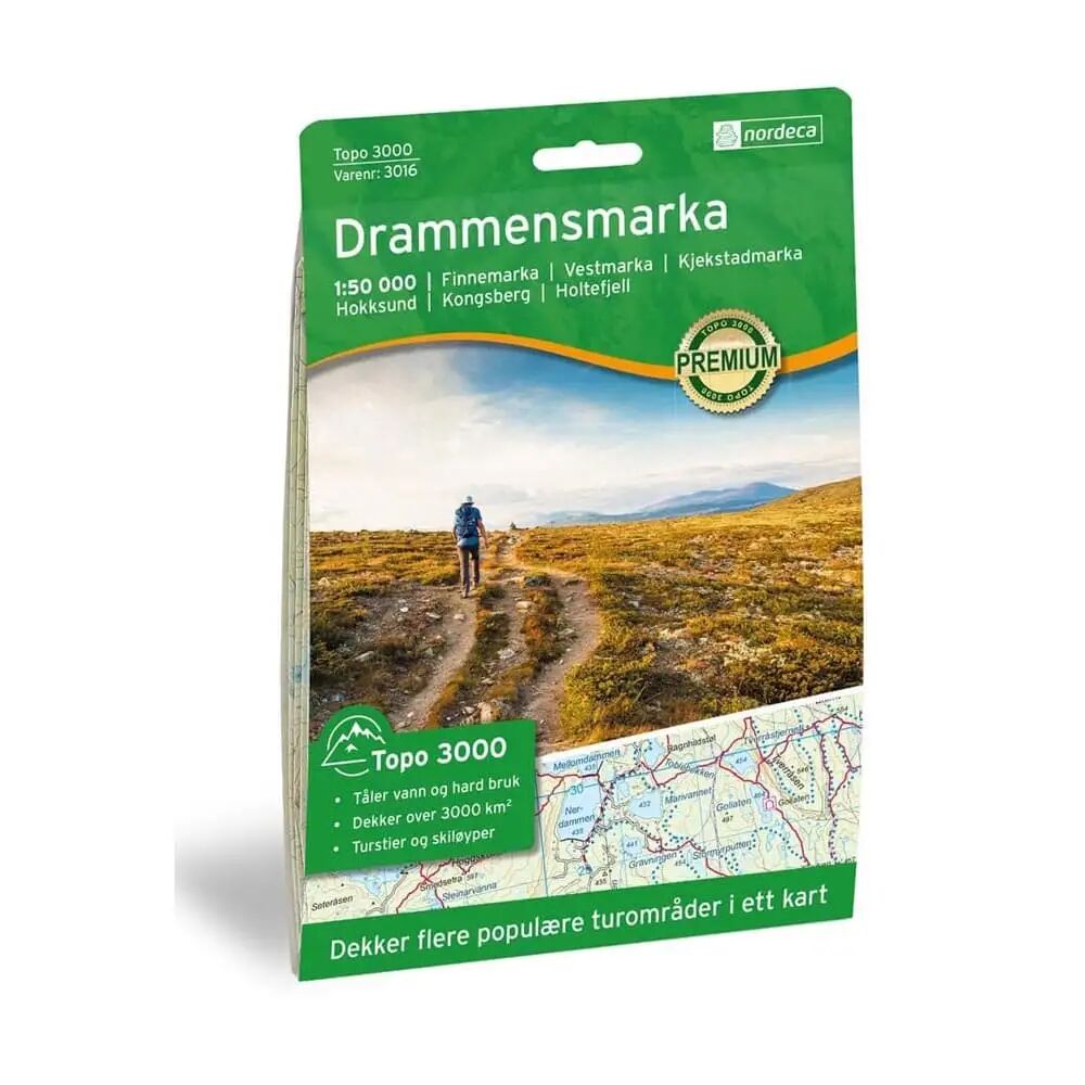 Nordeca Topo 3000 turkart 1:50000 - Drammensmarka