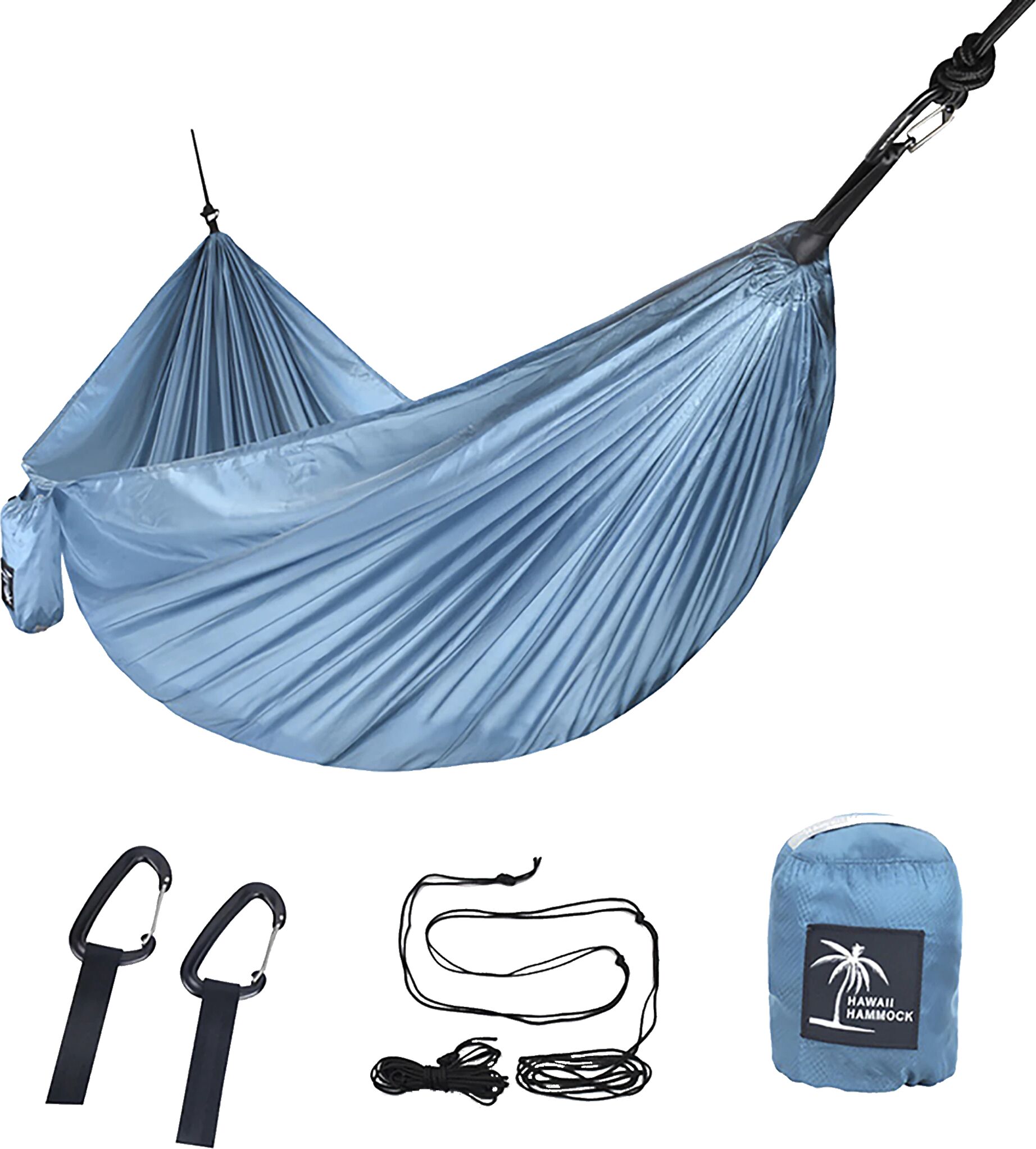 Hawaii Hammock Single Hammock Lightweight, hengekøye 285x140cm PALE BLUE