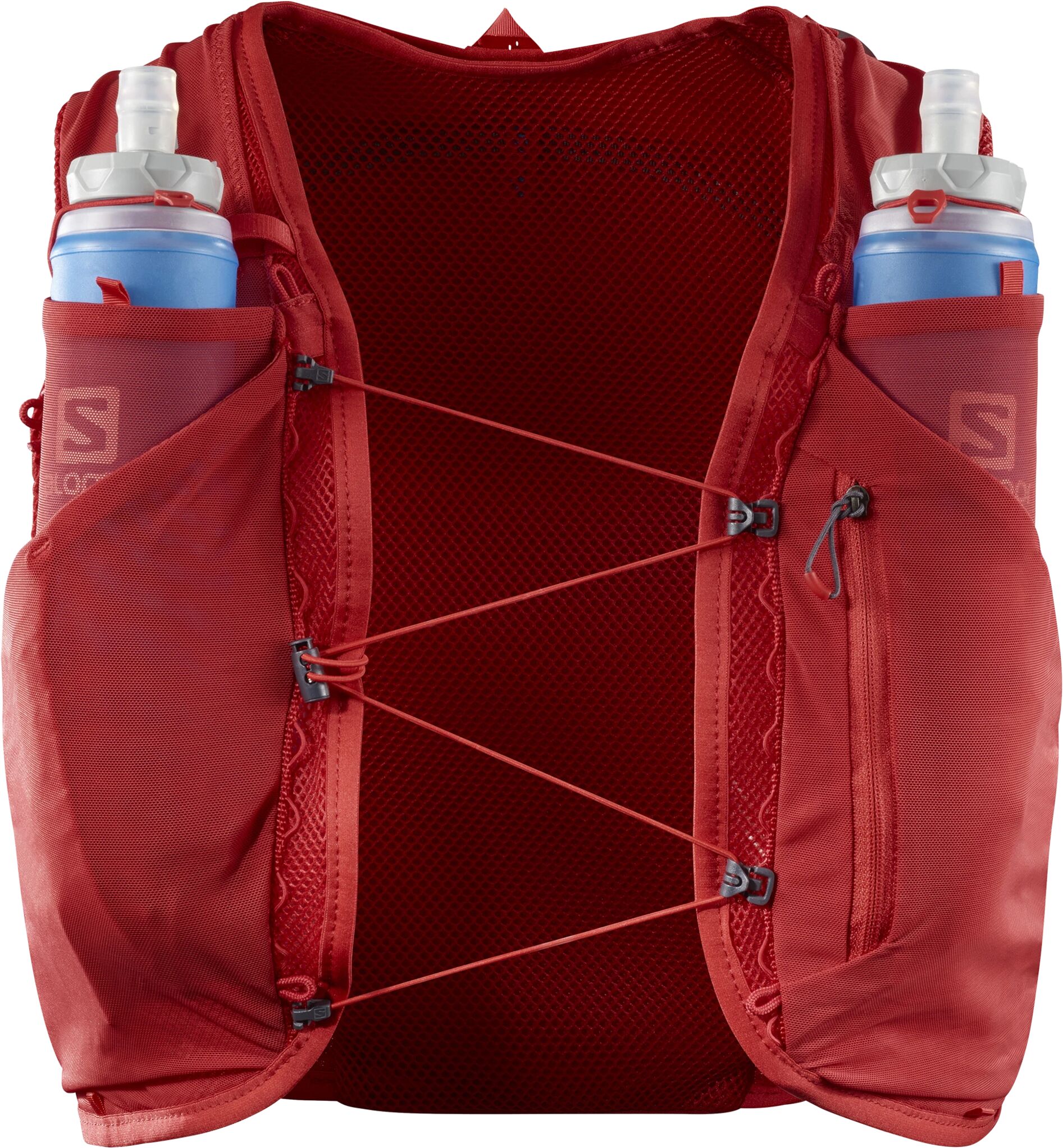 Salomon Active Skin 4 Set, løpesekk med softflasker, unisex S VALIANT POPPY/Red Da