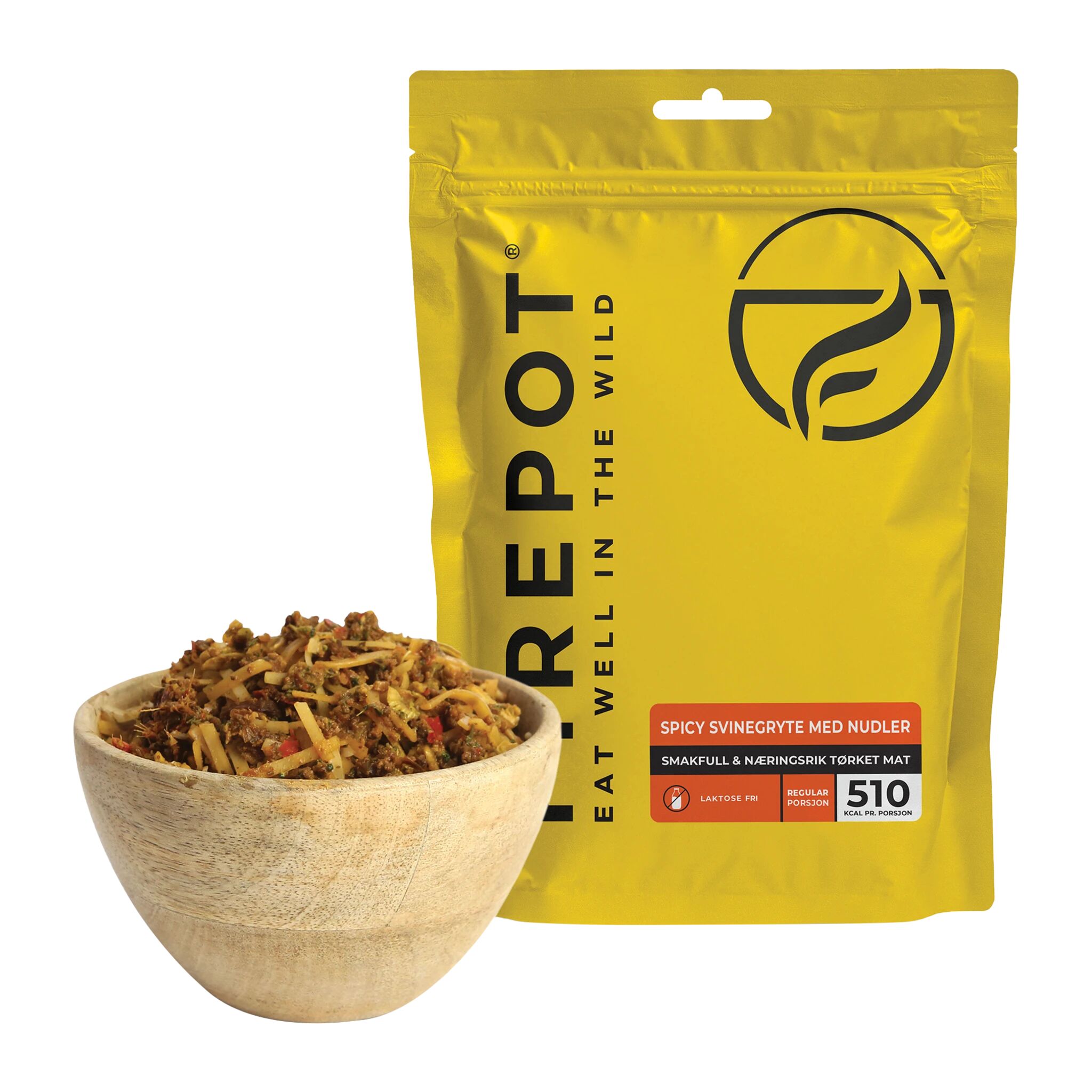 Firepot Spicy svinegryte med nudler, turmat Regular Yellow