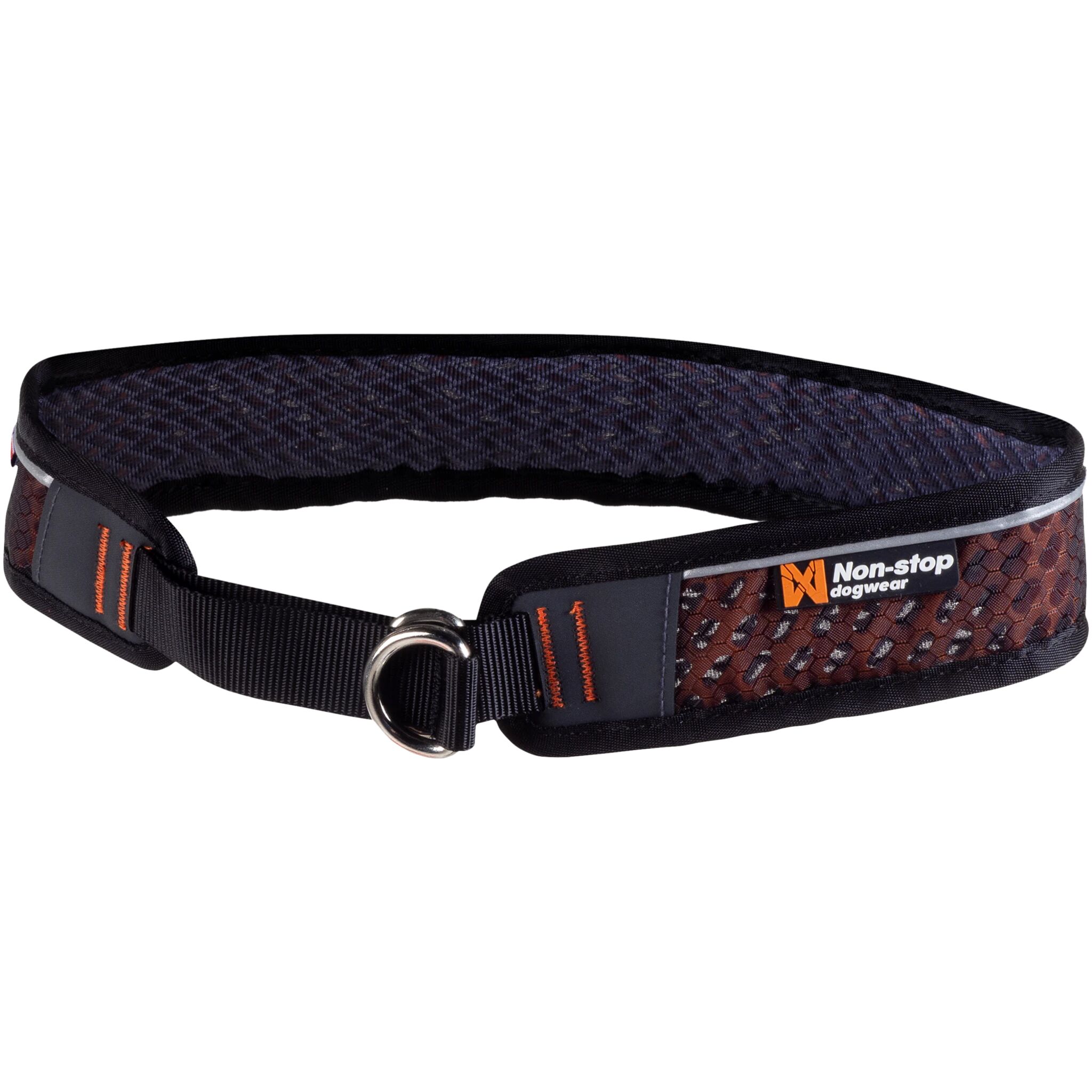 Non-Stop Dogwear Rock Collar, Halfchoke, hundehalsbånd 60cm/2XL BLACK/ORANGE