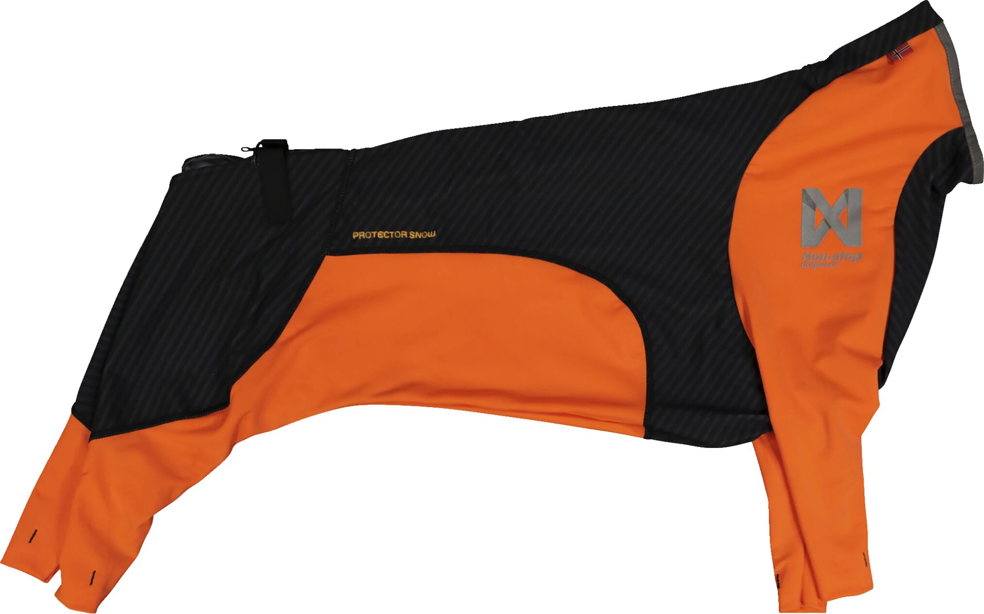 Non-Stop Dogwear Protector Snow, Male, heldress hannhund M Orange/Black