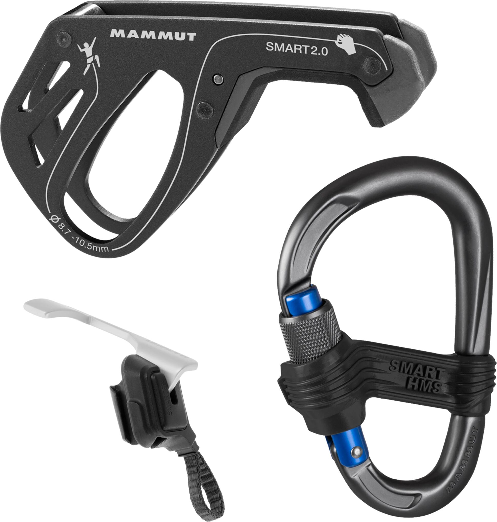 Mammut Smarter Belay Package taubrems m/Smarter karabin One Size PHANTOM