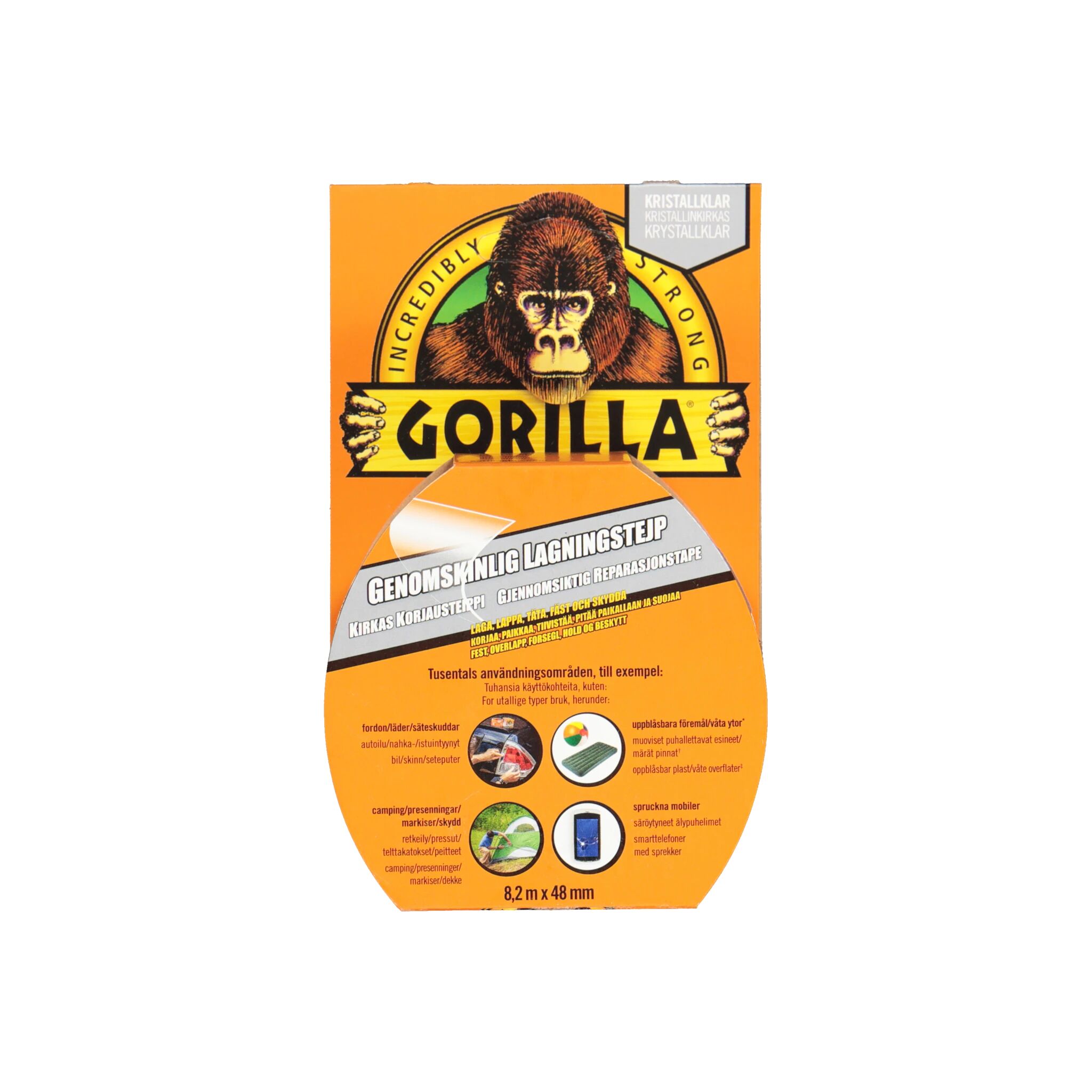 Gorilla Tape 8,2mx48mm, teip STD Clear