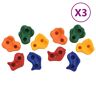 vidaXL Pedras de escalada 30 pcs PE multicolorido