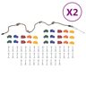 vidaXL Pedras de escalada com corda 50 pcs multicolorido