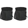 vidaXL Baldes dobráveis 2 pcs 30 L PVC preto