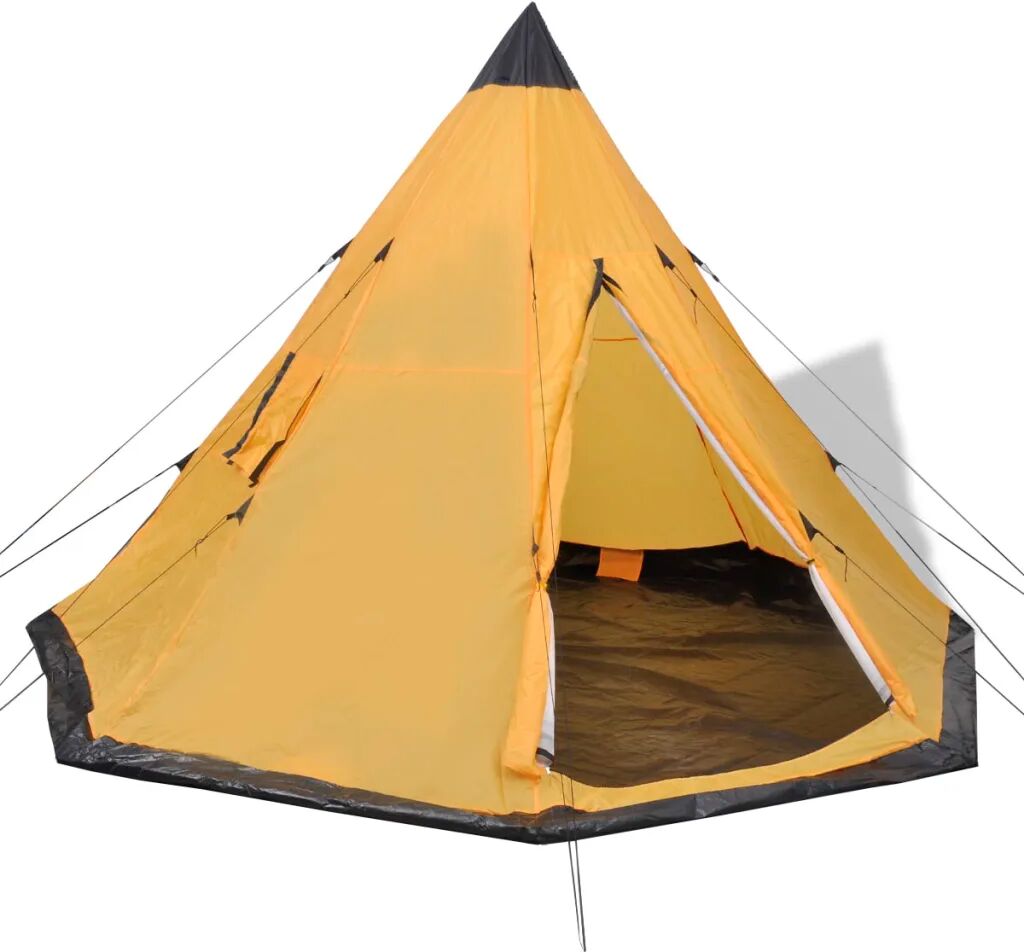 vidaXL Tenda para 4 pessoas amarelo