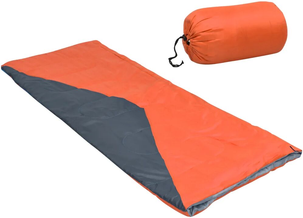 vidaXL Saco-cama campismo leve tipo envelope 2 pcs 1100g 10 ºC laranja