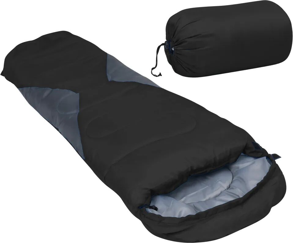 vidaXL Saco-cama de campismo tipo múmia infantil leve 670g 10 ºC preto