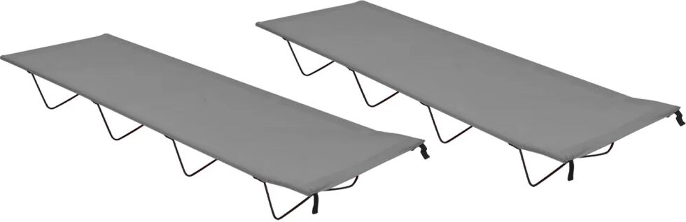 vidaXL Camas de campismo 2pcs 180x60x19cm tecido oxford e aço cinzento