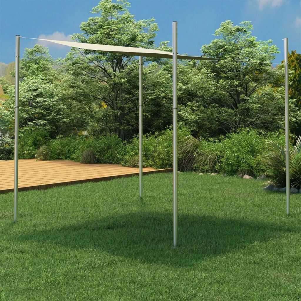 vidaXL Poste para para-sol estilo vela 250 cm aço inoxidável