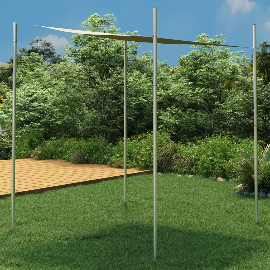 vidaXL Poste para para-sol estilo vela 300 cm aço inoxidável