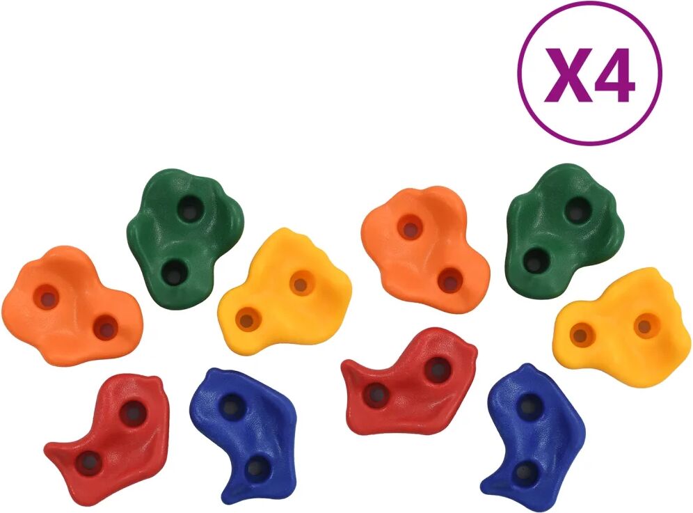 vidaXL Pedras de escalada 40 pcs PE multicolorido