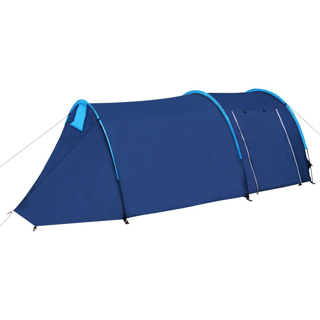 vidaXL Cort camping 4 persoane, Bleumarin/Albastru deschis