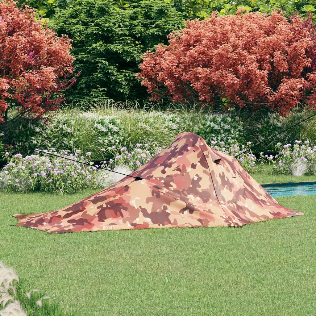 vidaXL Cort de camping, camuflaj, 317x240x100 cm