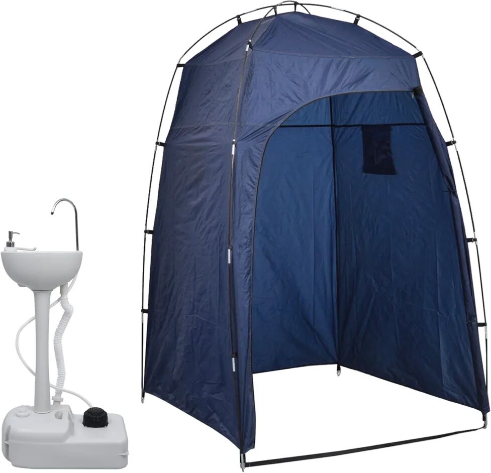 vidaXL Suport lavoar portabil pentru camping, cu cort, 20 L